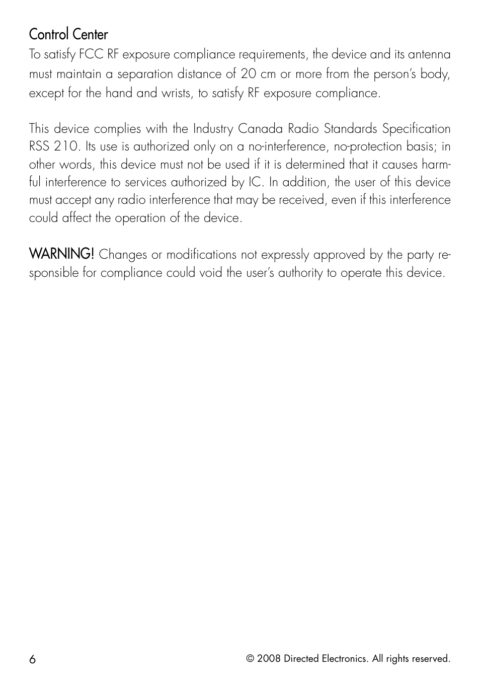 CLIFFORD Responder LC 50.7X User Manual | Page 6 / 60