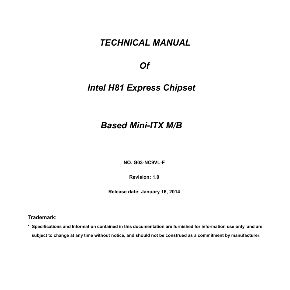 Jetway Computer NC9VL User Manual | 43 pages