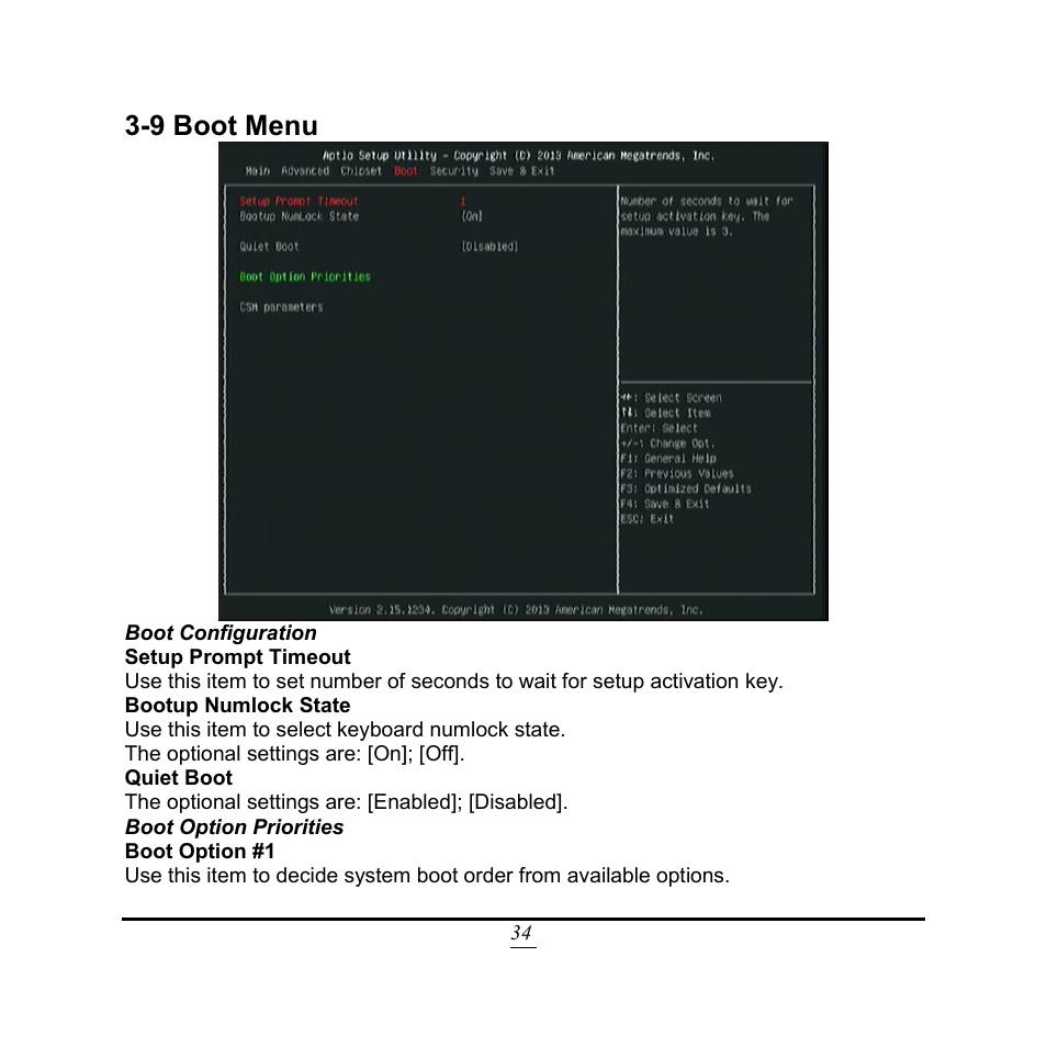 9 boot menu | Jetway Computer NC9VL User Manual | Page 39 / 43