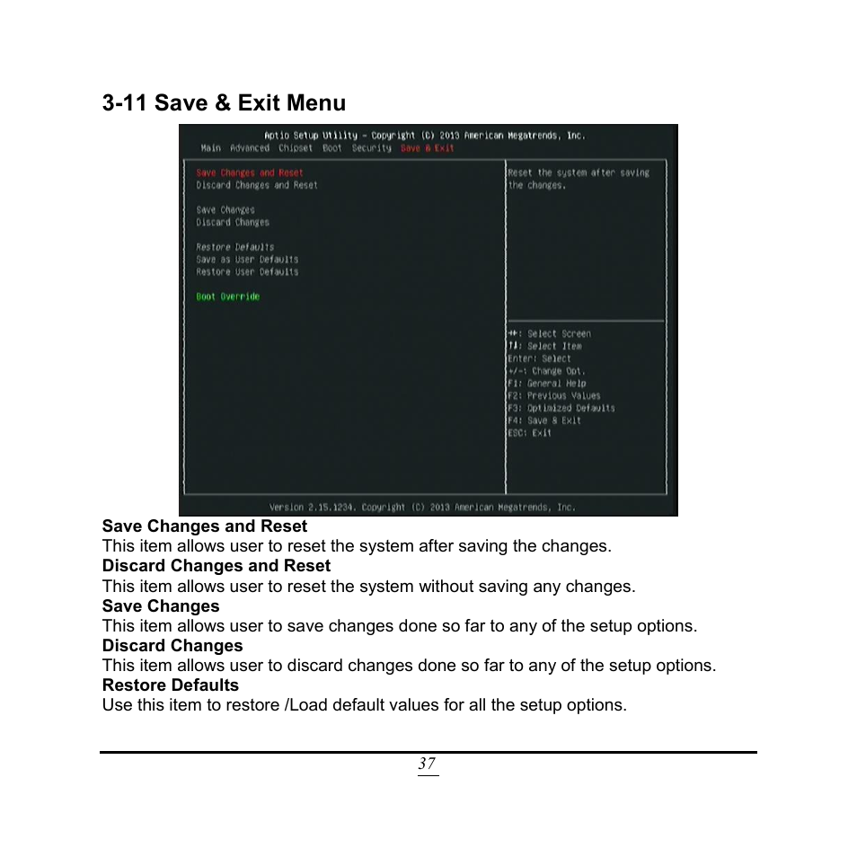 11 save & exit menu | Jetway Computer NC9VL User Manual | Page 42 / 43