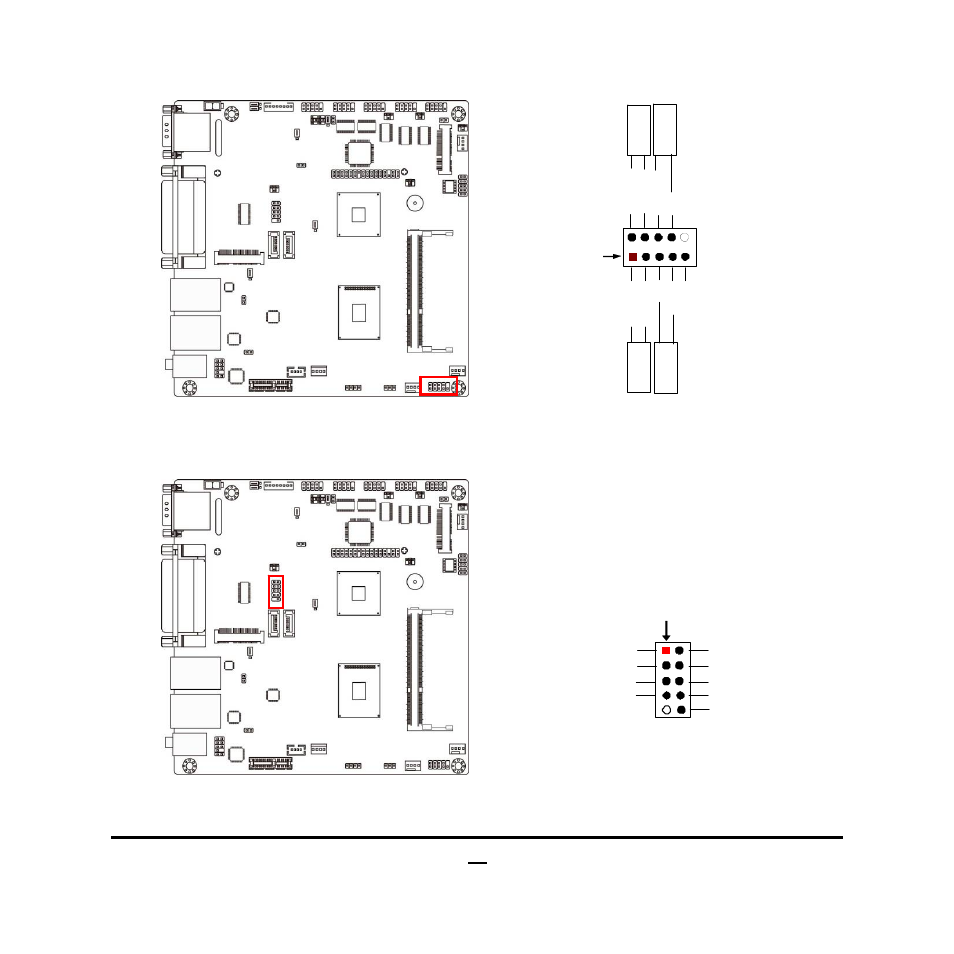 22 (4) fp (9-pin): front panel header, 5) f_usb (9-pin): usb 2.0 port header | Jetway Computer NC9T User Manual | Page 27 / 49