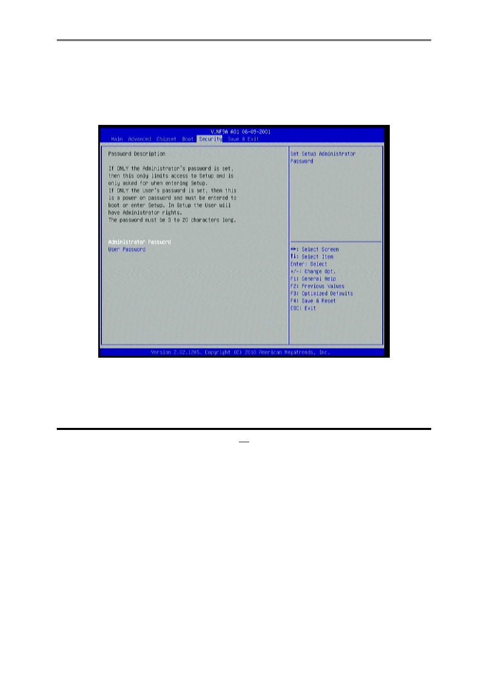 10 security menu | Jetway Computer NF9A User Manual | Page 40 / 41