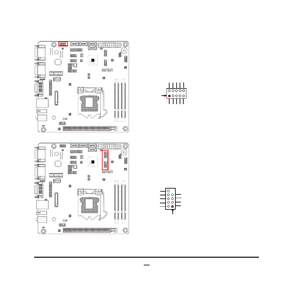 5) usb1/usb2 (9-pin): usb port headers | Jetway Computer NF9F User Manual | Page 19 / 44