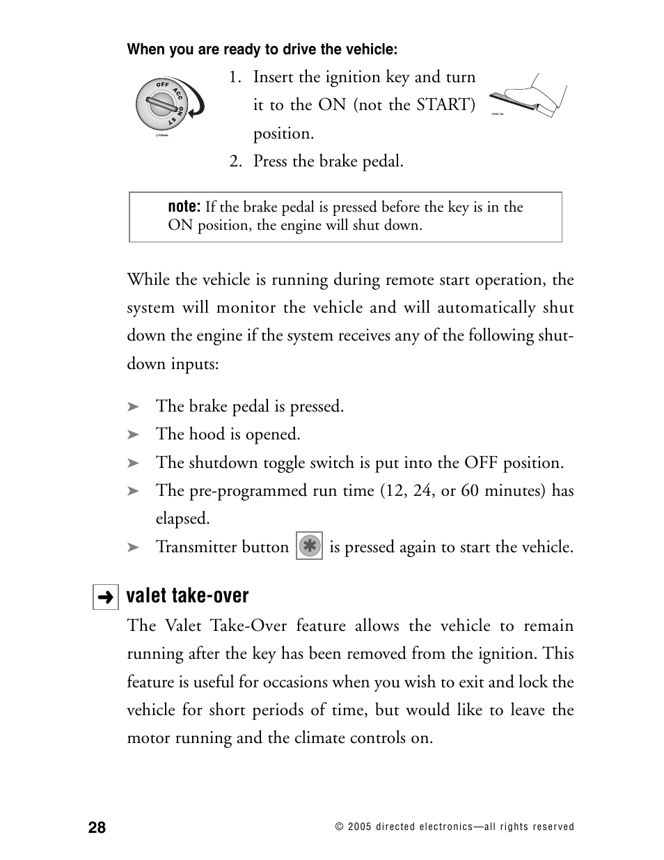 Valet take-over | CLIFFORD Model RSX3.5 User Manual | Page 31 / 57