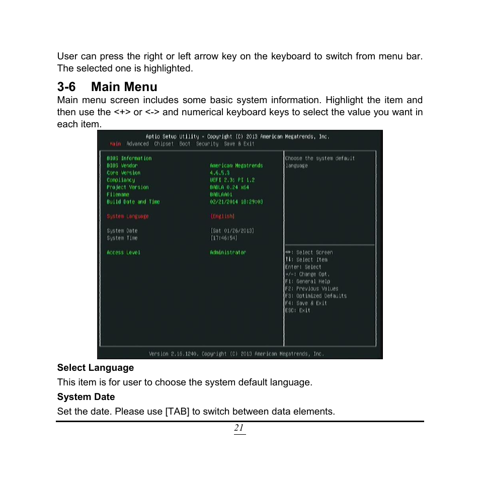 6 main menu | Jetway Computer NC9FL User Manual | Page 26 / 40