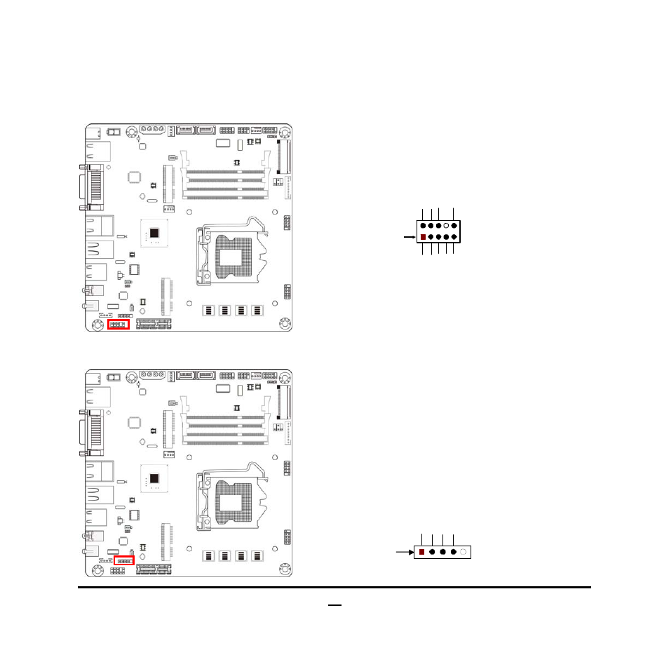 2-2 headers, 2) dmic_con (5-pin): dmic header | Jetway Computer NC9F User Manual | Page 21 / 40