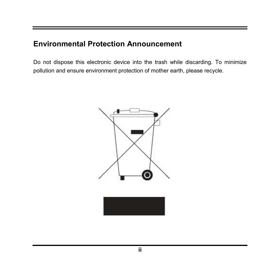 Environmental protection announcement | Jetway Computer NF9W User Manual | Page 2 / 50