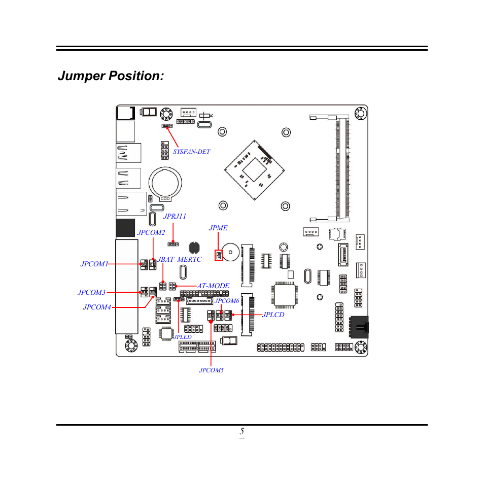 Jumper position | Jetway Computer NF9VT User Manual | Page 10 / 50