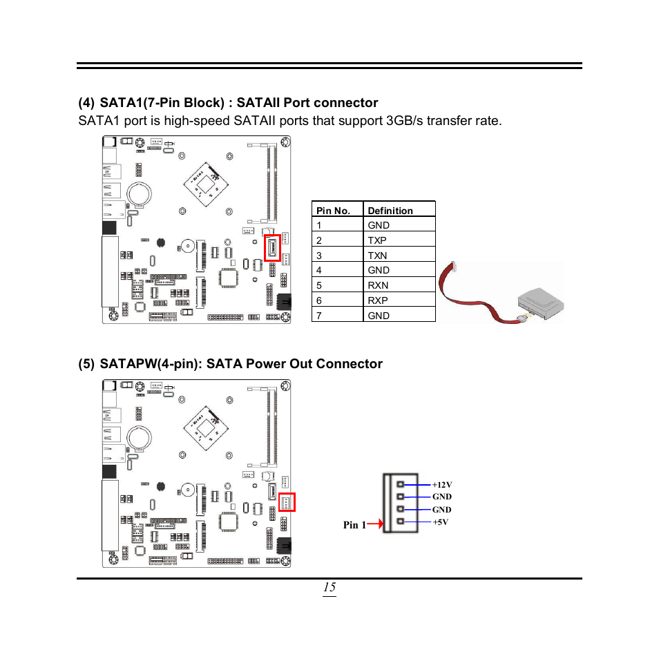 5) satapw(4-pin): sata power out connector | Jetway Computer NF9VT User Manual | Page 20 / 50
