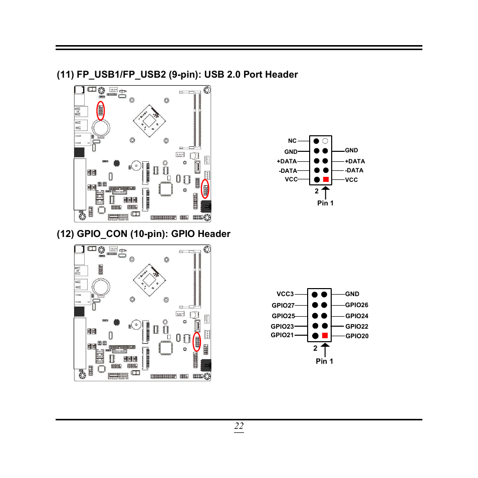 12) gpio_con (10-pin): gpio header | Jetway Computer NF9VT User Manual | Page 27 / 50