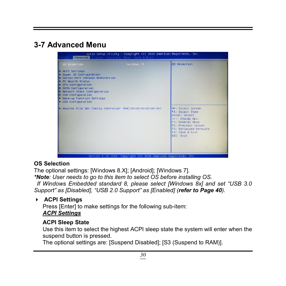 7 advanced menu | Jetway Computer NF9VT User Manual | Page 35 / 50