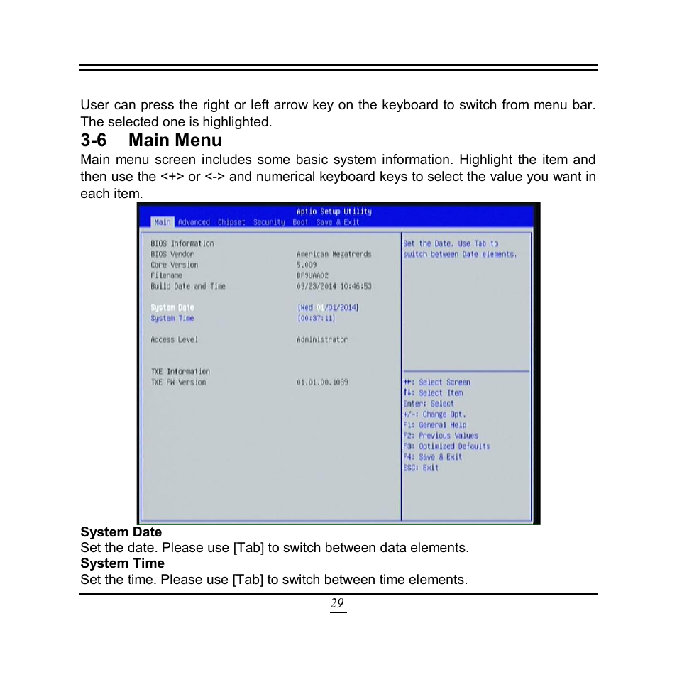 6 main menu | Jetway Computer NF9U User Manual | Page 34 / 52