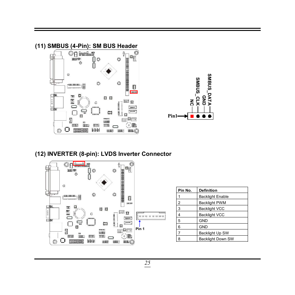 12) inverter (8-pin): lvds inverter connector | Jetway Computer NF9T User Manual | Page 30 / 53