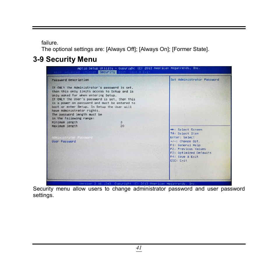 9 security menu | Jetway Computer NF9N User Manual | Page 46 / 49