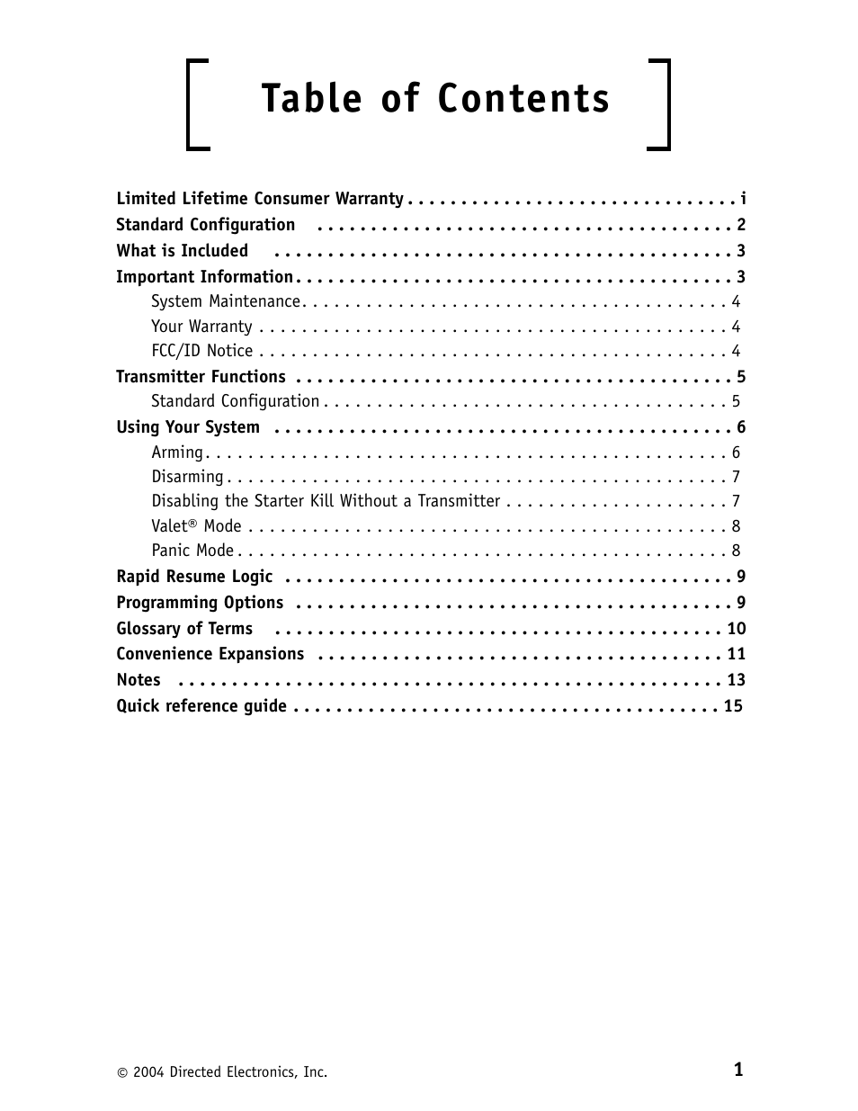 CLIFFORD G5 11CX 562C User Manual | Page 5 / 20