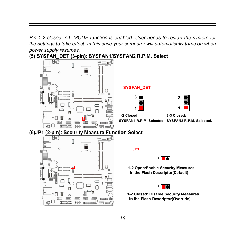 6)jp1 (2-pin): security measure function select | Jetway Computer NF9M User Manual | Page 15 / 50