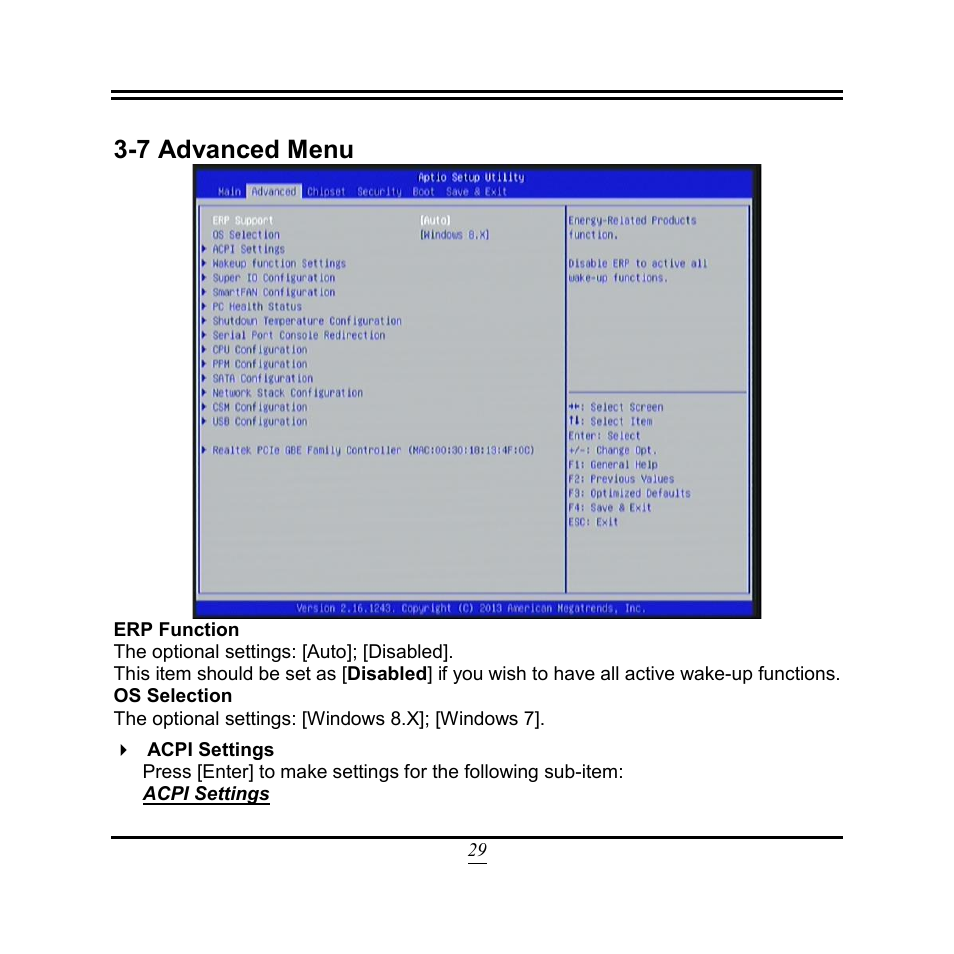 7 advanced menu | Jetway Computer NF9M User Manual | Page 34 / 50