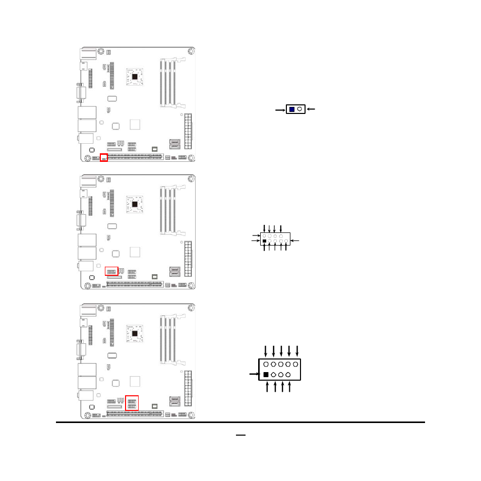 3) serial port connectors (9-pin): com1, 4) usb port headers (9-pin): usb2/usb3 | Jetway Computer NC9KDL User Manual | Page 15 / 32