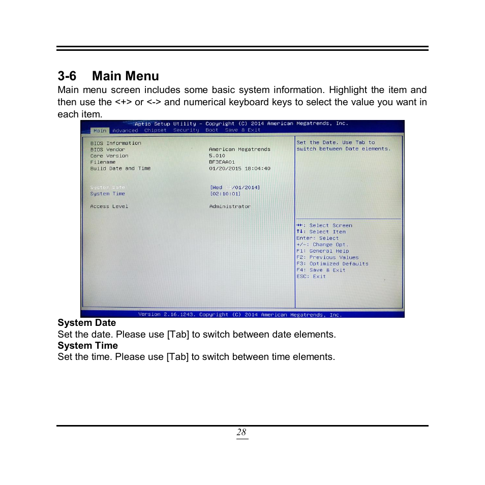 6 main menu | Jetway Computer NF3E User Manual | Page 33 / 52