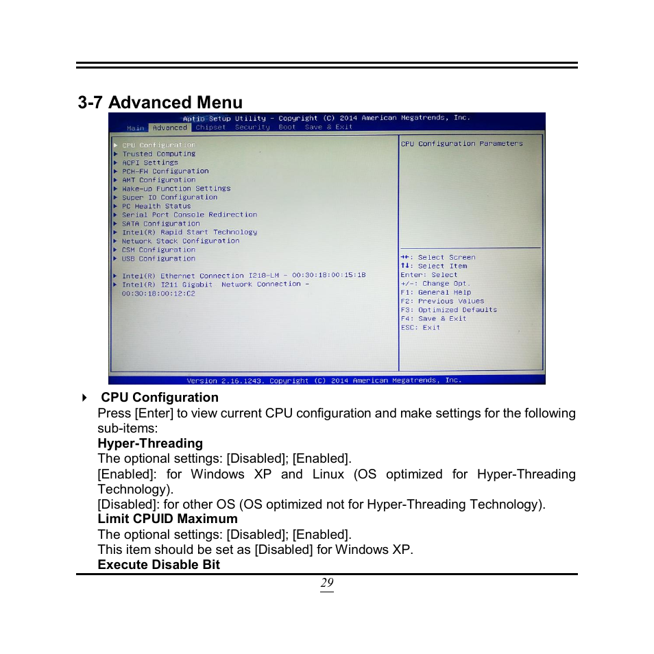 7 advanced menu | Jetway Computer NF3E User Manual | Page 34 / 52