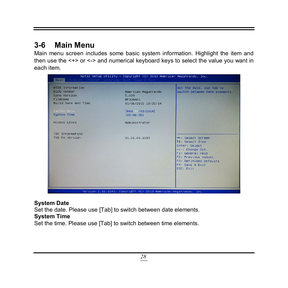 6 main menu | Jetway Computer NF3D User Manual | Page 33 / 50