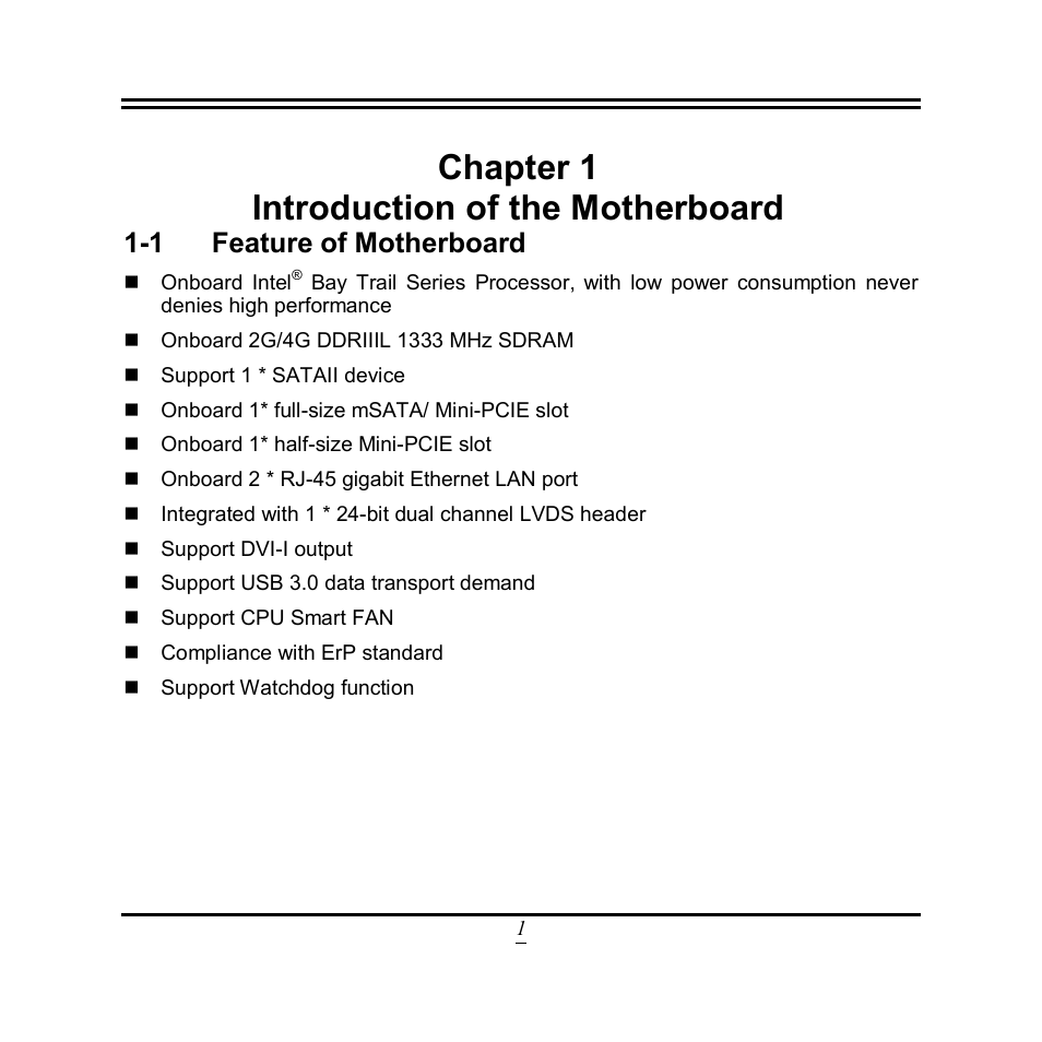 Chapter 1, Introduction of the motherboard, 1 feature of motherboard | Chapter 1 introduction of the motherboard | Jetway Computer NF3D User Manual | Page 6 / 50