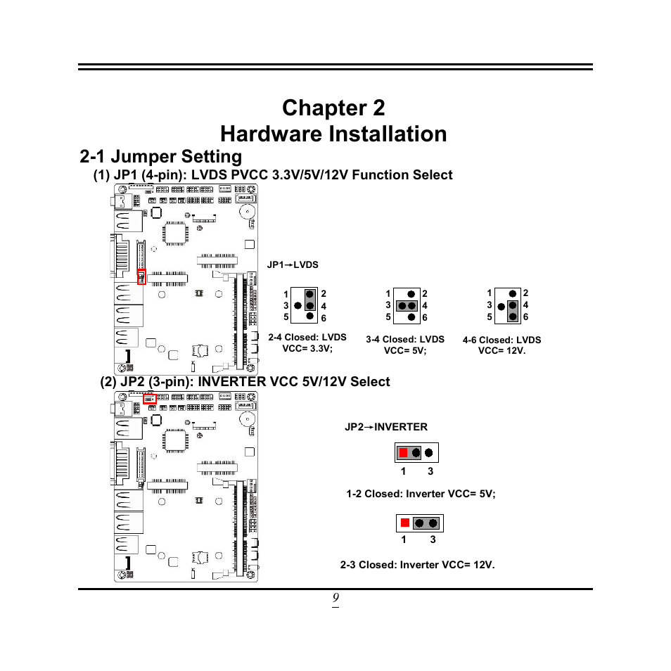 Chapter 2 hardware installation, 1 jumper setting | Jetway Computer NF3A User Manual | Page 14 / 48