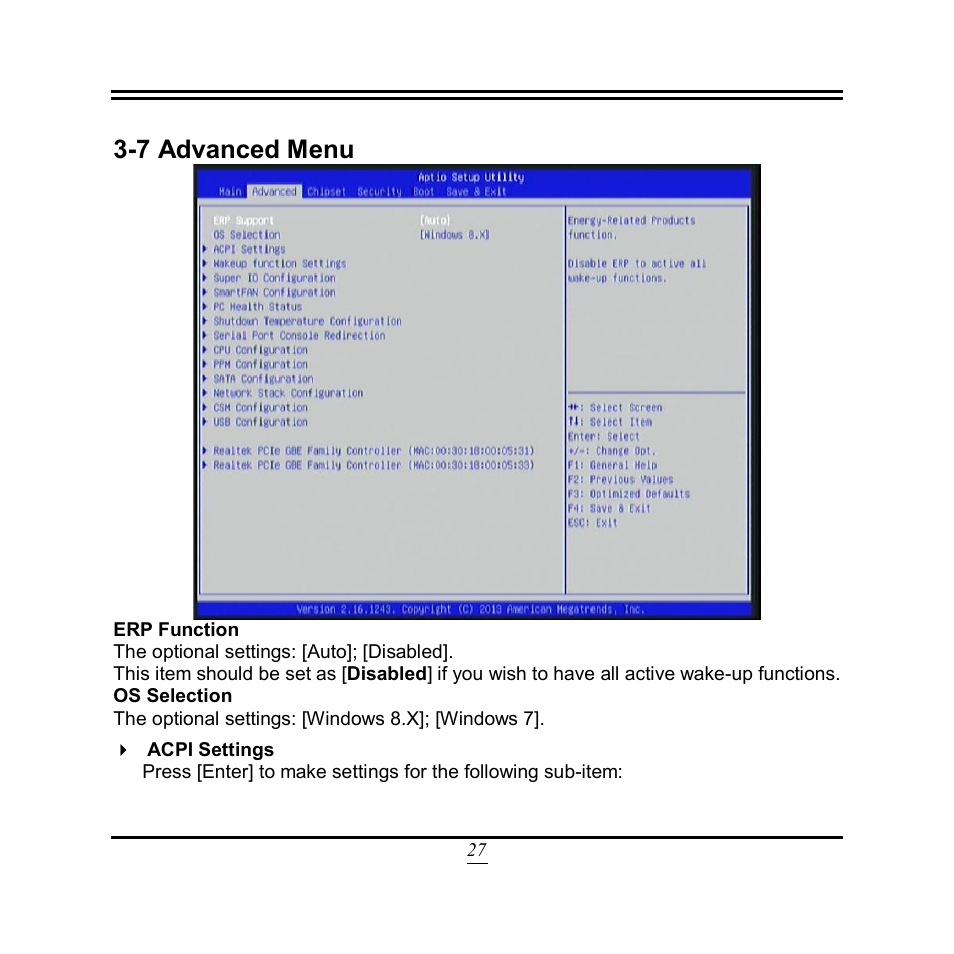 7 advanced menu | Jetway Computer NF3A User Manual | Page 32 / 48