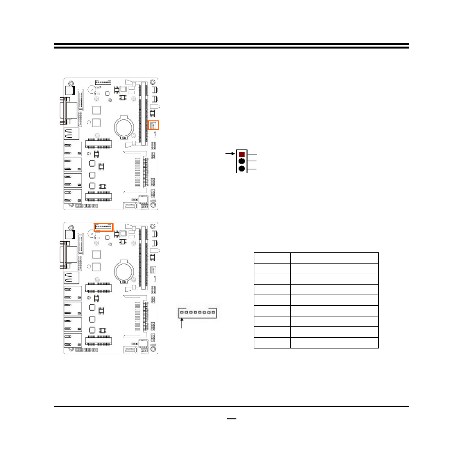 12 (4) cpufan (3-pin): cpufan connector, 5) inverter (8-pin): lvds inverter connector | Jetway Computer NF38QLB User Manual | Page 17 / 46