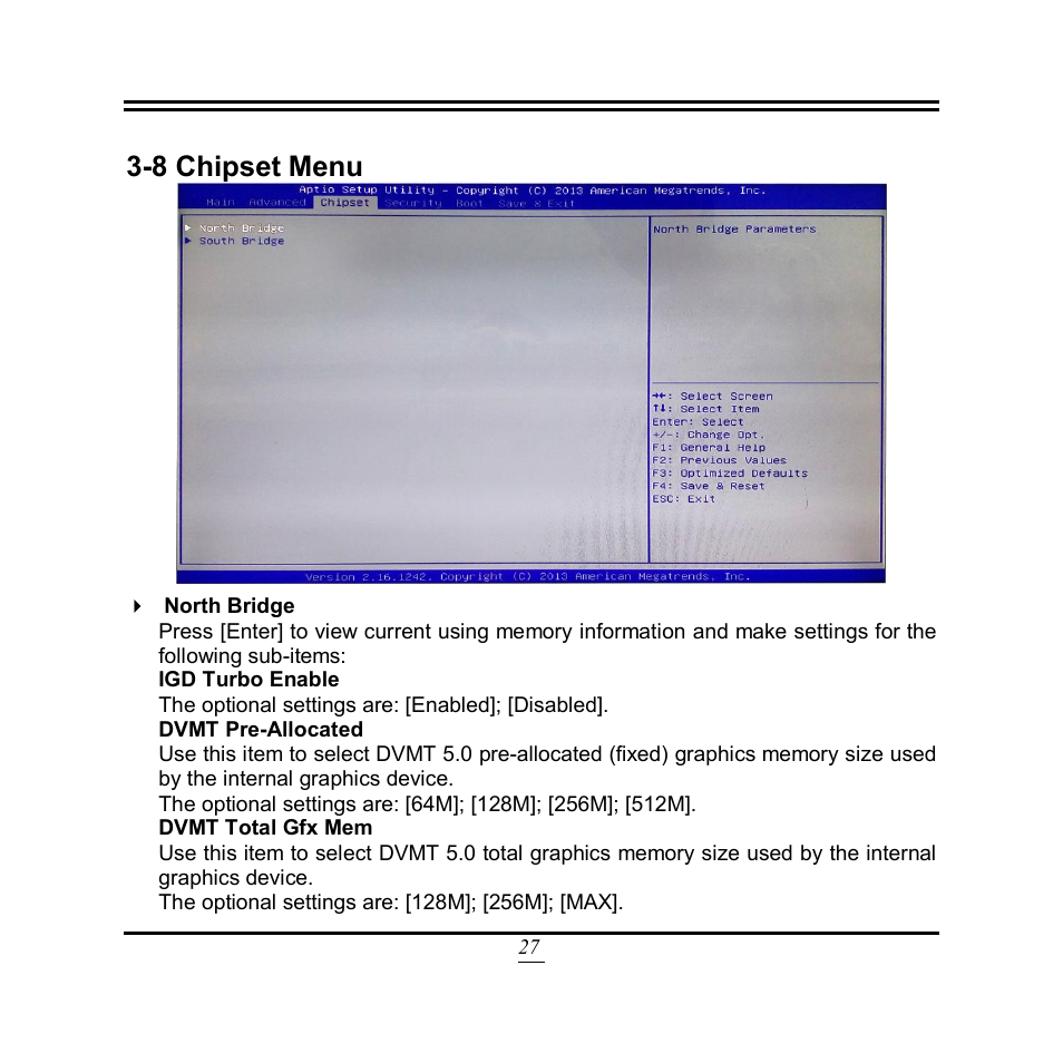 8 chipset menu | Jetway Computer NU93 User Manual | Page 32 / 38