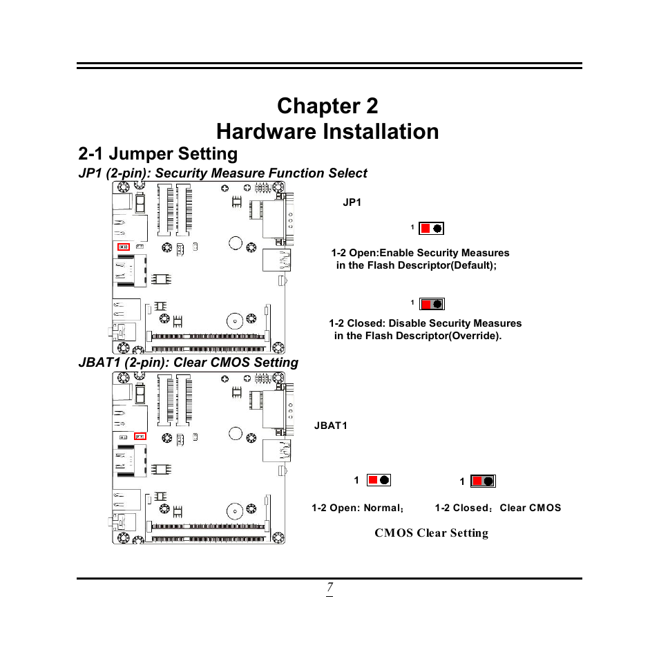 Chapter 2 hardware installation, 1 jumper setting | Jetway Computer NU91 User Manual | Page 12 / 35