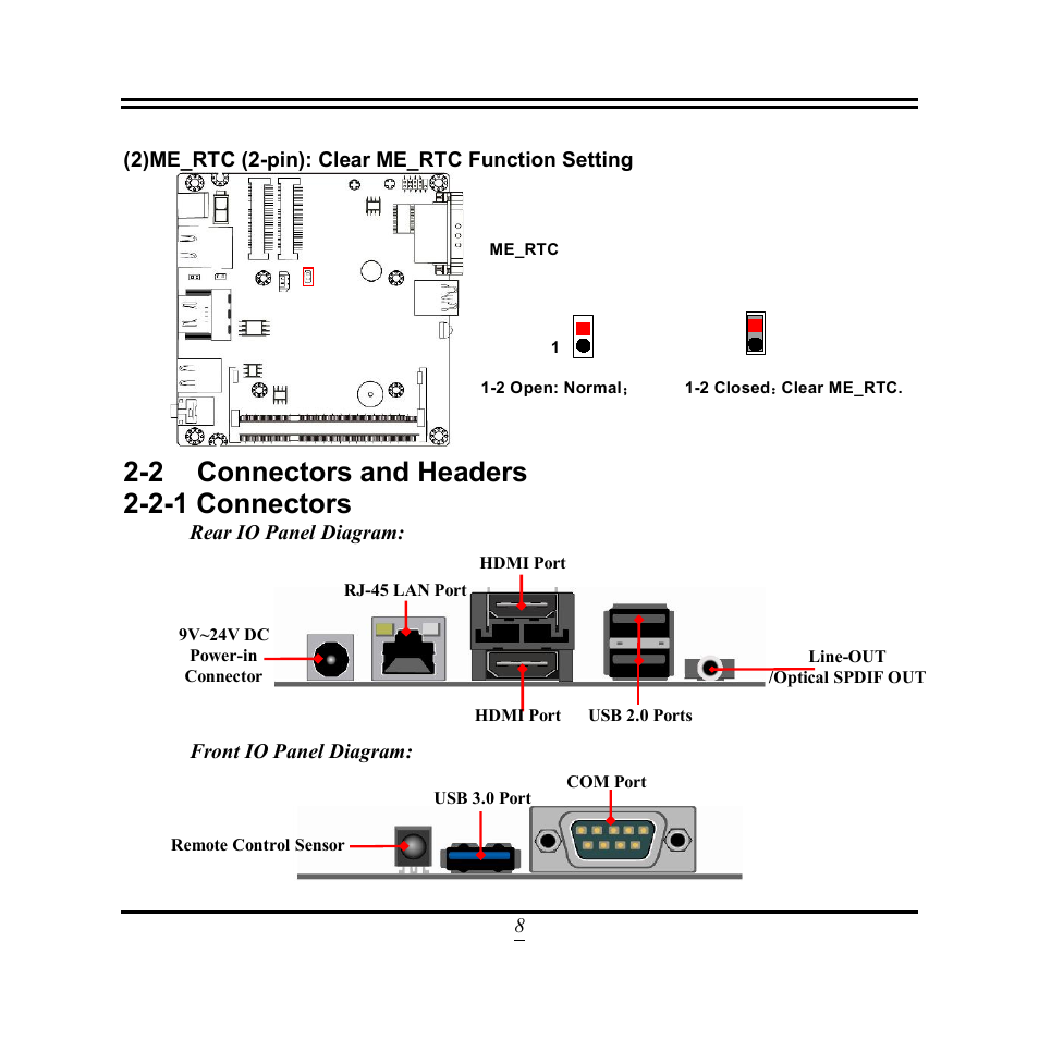 2 connectors and headers 2-2-1 connectors | Jetway Computer NU91 User Manual | Page 13 / 35