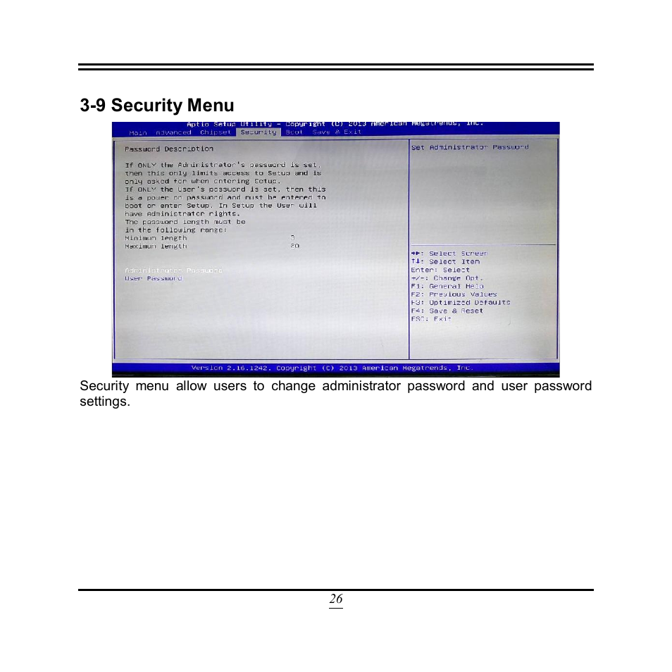 9 security menu | Jetway Computer NU91 User Manual | Page 31 / 35