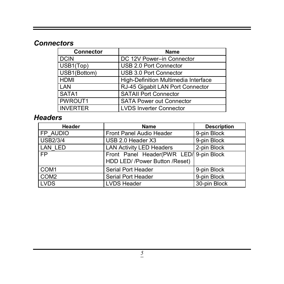 Connectors, Headers | Jetway Computer NP93 User Manual | Page 10 / 39