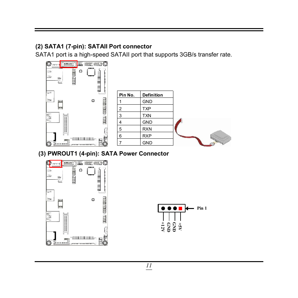 3) pwrout1 (4-pin): sata power connector | Jetway Computer NP93 User Manual | Page 16 / 39