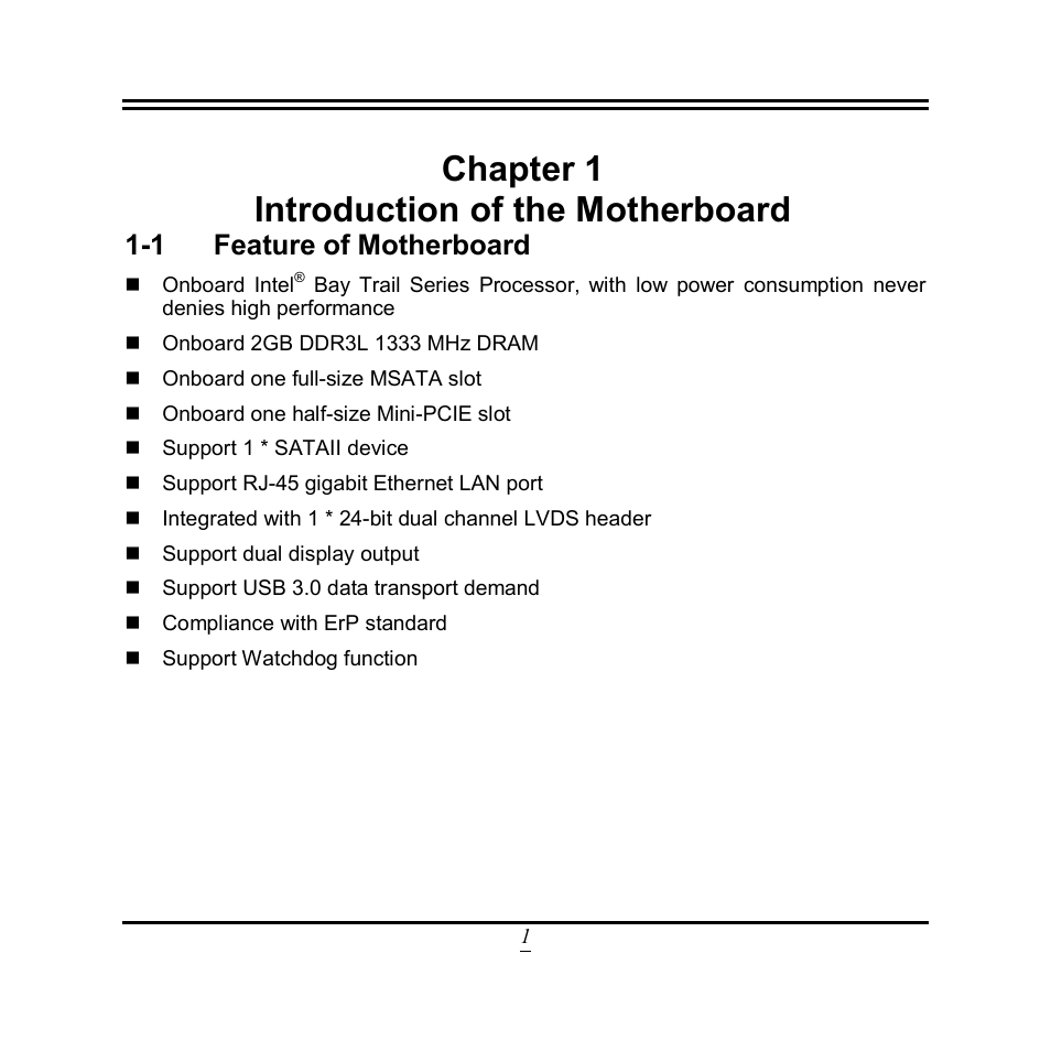 Chapter 1 introduction of the motherboard, 1 feature of motherboard | Jetway Computer NP93 User Manual | Page 6 / 39