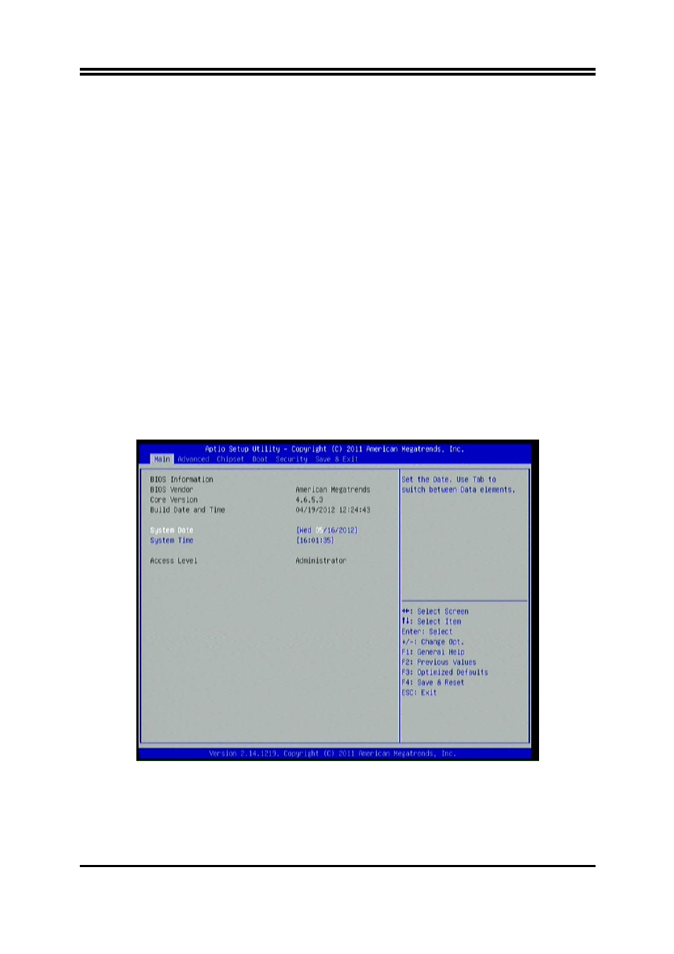 5 menu bars, 6 main menu | Jetway Computer NAF93-Q77 User Manual | Page 26 / 38