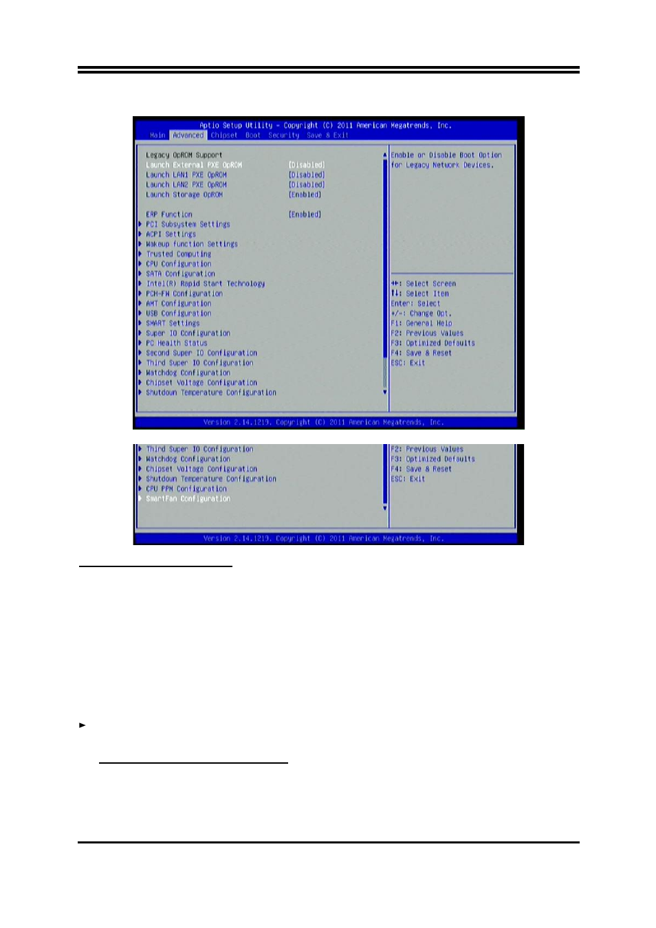 7 advanced menu | Jetway Computer NAF93-Q77 User Manual | Page 27 / 38
