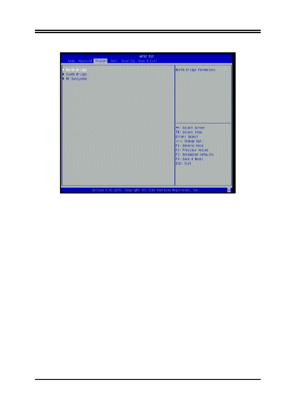 8 chipset menu | Jetway Computer NAF92-Q67 User Manual | Page 31 / 35