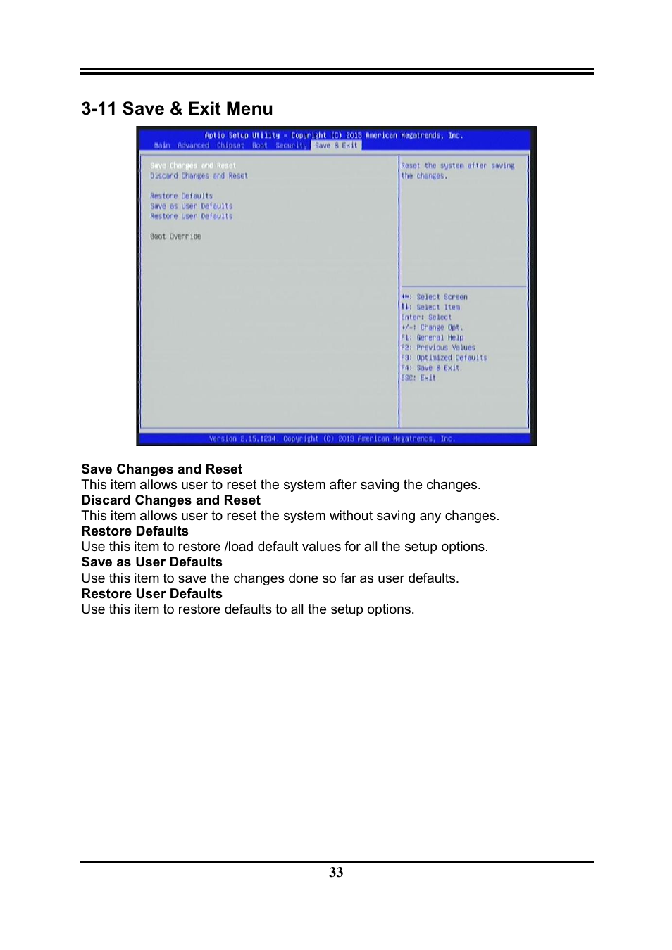 11 save & exit menu | Jetway Computer NMF95-Q87 User Manual | Page 37 / 37