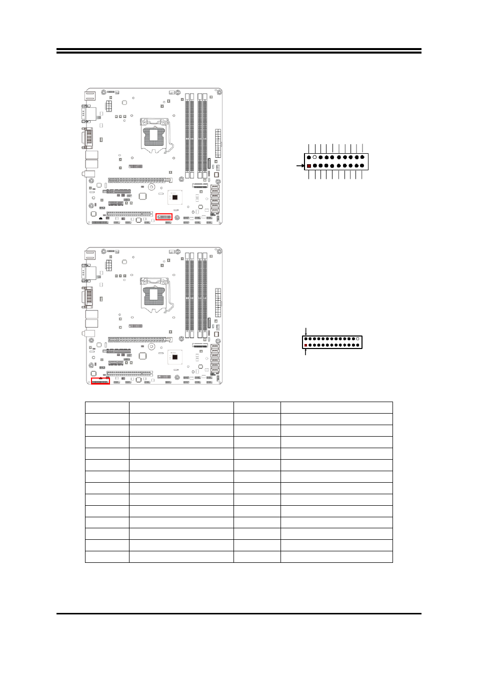 13) tpm (19-pin): tpm header, 14) parallel (25-pin): parallel port header | Jetway Computer NMF93-Q77 User Manual | Page 18 / 34