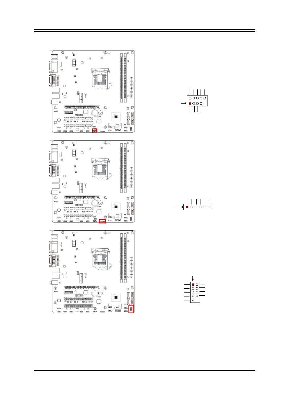 8) usb3 (9-pin): usb port header, 9) kbms (6-pin): ps/2 keyboard & mouse header, 10) jw-fp (9-pin): front panel header | Jetway Computer NMF92-H61 User Manual | Page 17 / 35