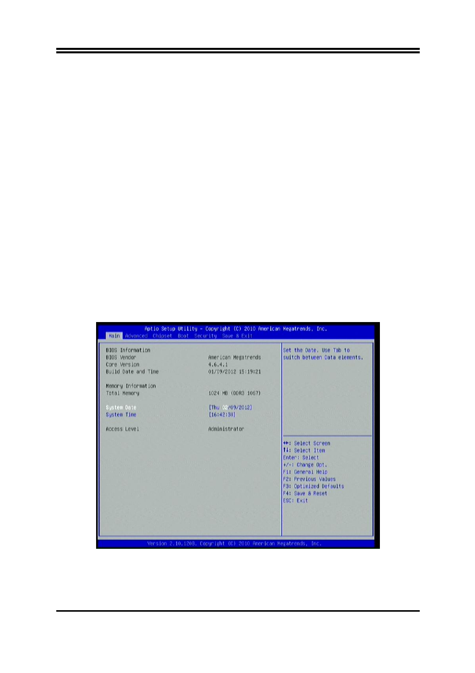 5 menu bar, 6 main menu | Jetway Computer NMF92-H61 User Manual | Page 23 / 35