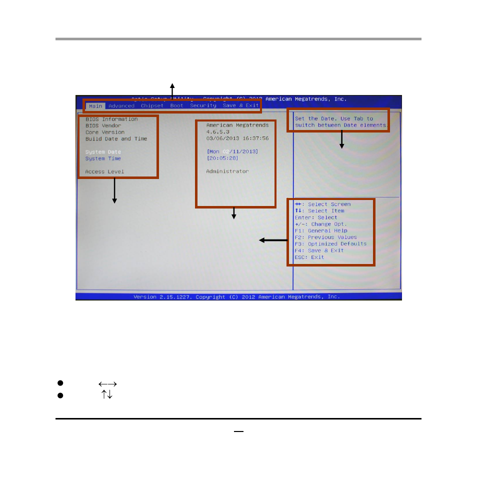 2 bios menu screen, 3 function keys | Jetway Computer NF83 User Manual | Page 26 / 41
