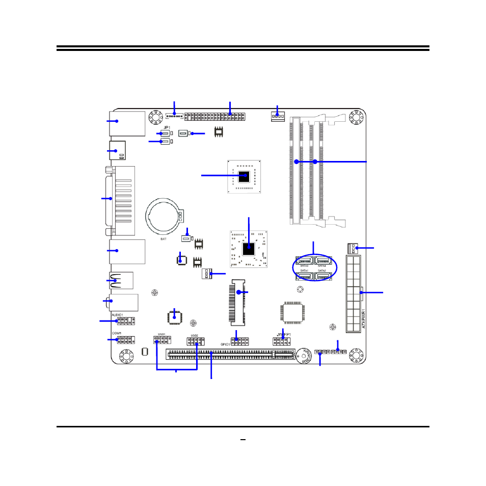 6 internal motherboard diagram for nc85 series | Jetway Computer NF81 User Manual | Page 11 / 35