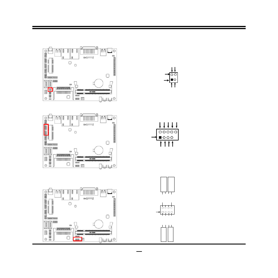 4) usb port headers (9-pin): usb1/usb2, 5)front panel header (8-pin): jw_fp1, Tx-rxcom1 header | Usb port header | Jetway Computer NF35 v.4.0 User Manual | Page 16 / 34