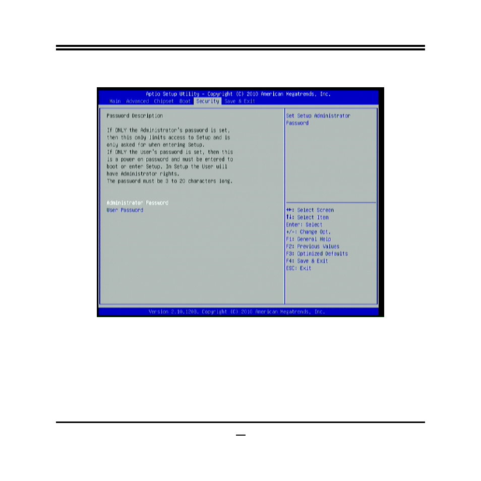 10 security menu | Jetway Computer NF35 v.4.0 User Manual | Page 33 / 34