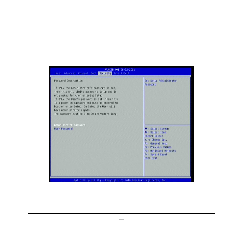 10 security menu | Jetway Computer NC9BU User Manual | Page 39 / 40