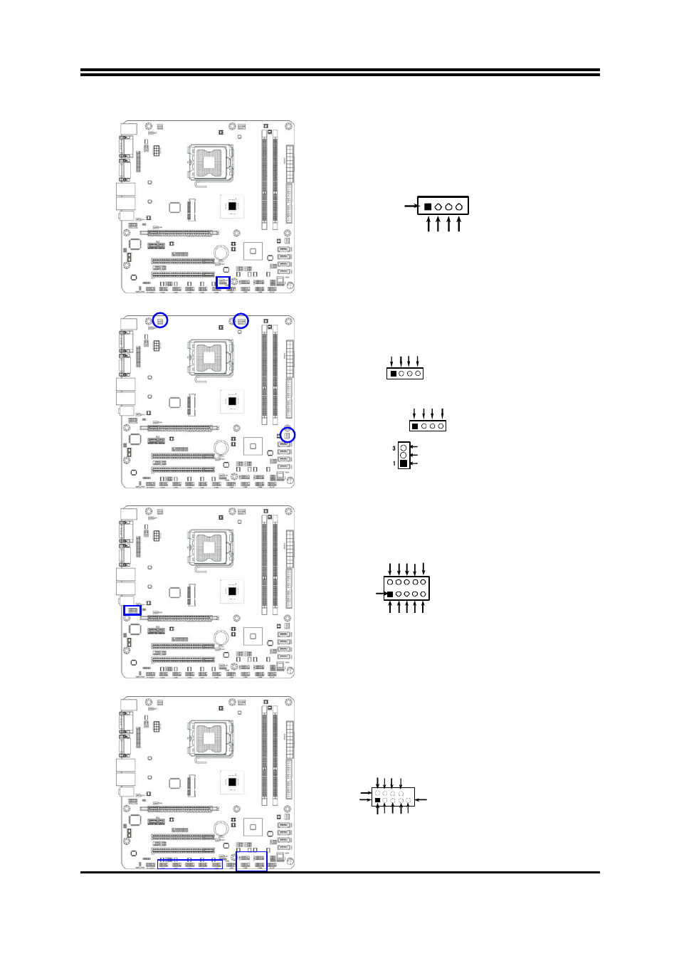 Usb4 header, 6) usb port headers (4-pin): usb4, 9) gpio header (10-pin): gpio_con | Gpio1 header gpio 1 | Jetway Computer NMF91-G41 User Manual | Page 18 / 33