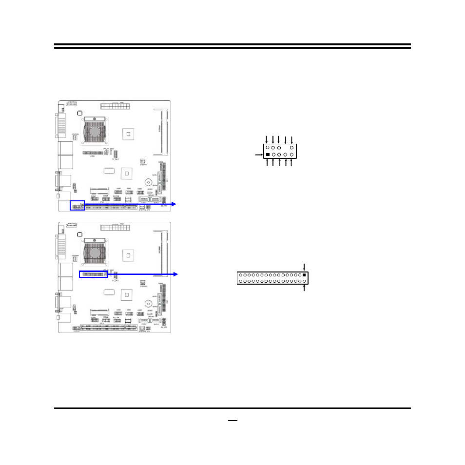 2-2 headers, 1) front panel audio (9-pin): audio2, 2) lvds header (32-pin): lvds | Jetway Computer NF93R User Manual | Page 17 / 39